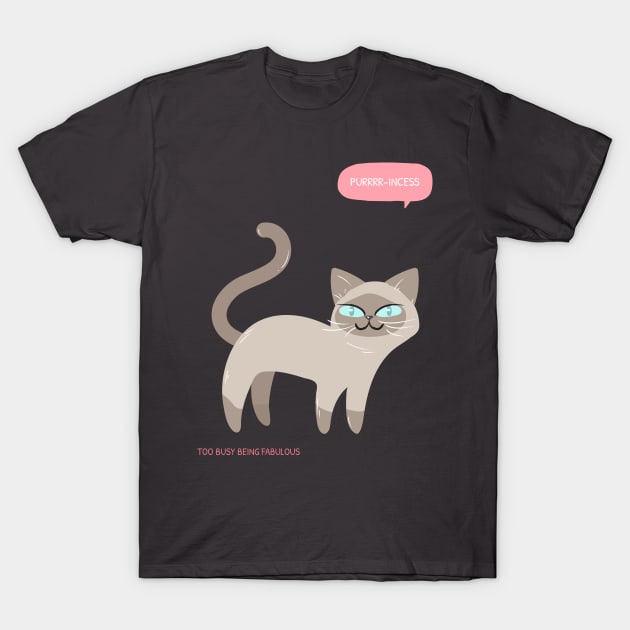 Cat Design- Princess T-Shirt by Eternal Experience